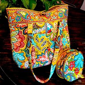 Vera Bradley Large Tote & Make up Bag.